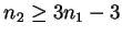 $ n_2 \ge 3n_1-3$