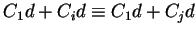 $C_1d+C_id \equiv C_1d+C_jd$