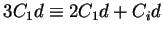 $3C_1d \equiv 2C_1d+C_id$