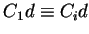 $C_1d
\equiv C_id$