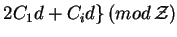 $2C_1d+C_id \} \,
(mod \, \cal Z)$