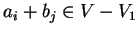 $a_i+b_j \in V-V_1$