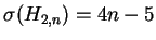 $\sigma (H_{2,n})=4n-5$