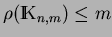 $\rho(\hbox{I\kern-.25em\hbox{K}}_{n,m}) \le m$