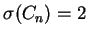 $\sigma (C_n)=2$