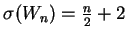 $\sigma (W_n)= {n \over 2} +2$