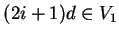 $(2i+1)d \in V_1$