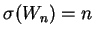 $\sigma (W_n)=n$
