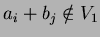 $a_i+b_j \notin
V_1$