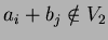 $a_i+b_j \notin V_2$