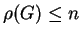 $\rho(G) \le n$