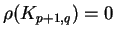 $\rho (K_{p+1,q})=0$