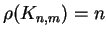 $\rho (K_{n,m})=n$
