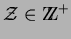 ${\cal Z} \in \hbox{Z\kern-.35em\hbox{Z}}^+$