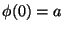 $\phi(0)=a$