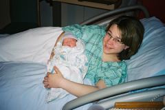 Hours after birth, Feb 4, 2002