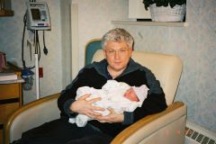 New Dad and baby, Feb 4, 2002