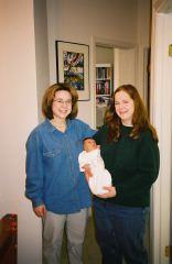 With Aunt Jonna and Mom, Feb 16, 2002