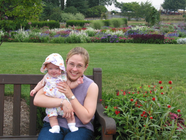 Taking a break in Hershey Gardens