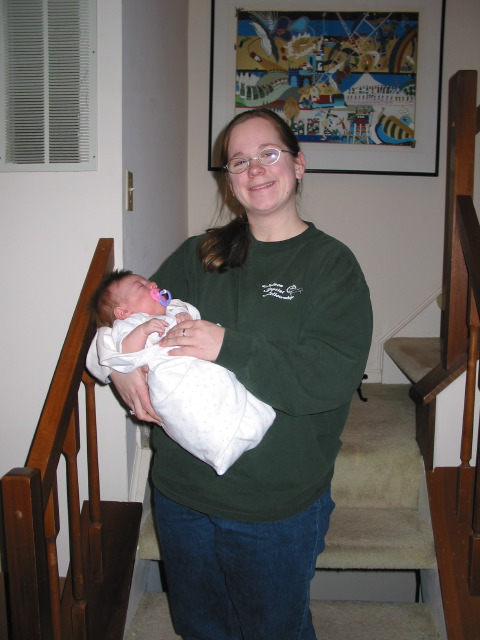 Ariella and Aunt Jonna, March 27, 2002