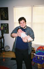 Ariella and Uncle Jimmy, March 16, 2002