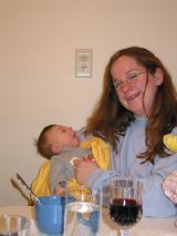 Ariella and Aunt Jonna, March 26, 2002