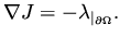 $\displaystyle \nabla J = -\lambda _{\vert _{\partial\Omega}}.$
