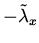 $- \tilde\lambda _x$