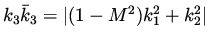 $k_3 \bar k_3 = \vert (1-M^2) k_1^2 + k_2^2 \vert $
