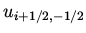$u _{i+1/2, -1/2}$