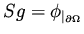 $\displaystyle S g = \phi _{\vert _{\partial\Omega}}$
