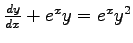 $\frac{dy}{dx} + e^x y = e^x y^2$