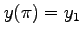 $y(\pi)=y_1$