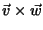 $\vec{v} \times \vec{w}$