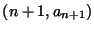 $(n+1, a_{n+1})$