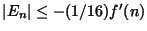 $\vert E_n\vert\leq -(1/16)f^{\prime}(n)$