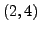 $ (2,4)$