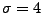 $\sigma=4$