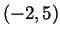$(-2,5)$